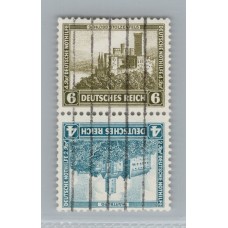 ALEMANIA 1932 ESTAMPILLAS SE-TENANT ZUSAMMENDRUCKE USADAS QUE SON MUCHO MAS RARAS MICHEL SK15 20 EUROS